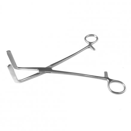 Затискач по Wertheim-Cullen, для гістероектомії. Довжина 21,5 см